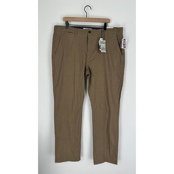 Flag and Anthem Mens Browm Khaki Portland Chino Pants Stretch Size 40/34 NWT - Picture 3 of 9